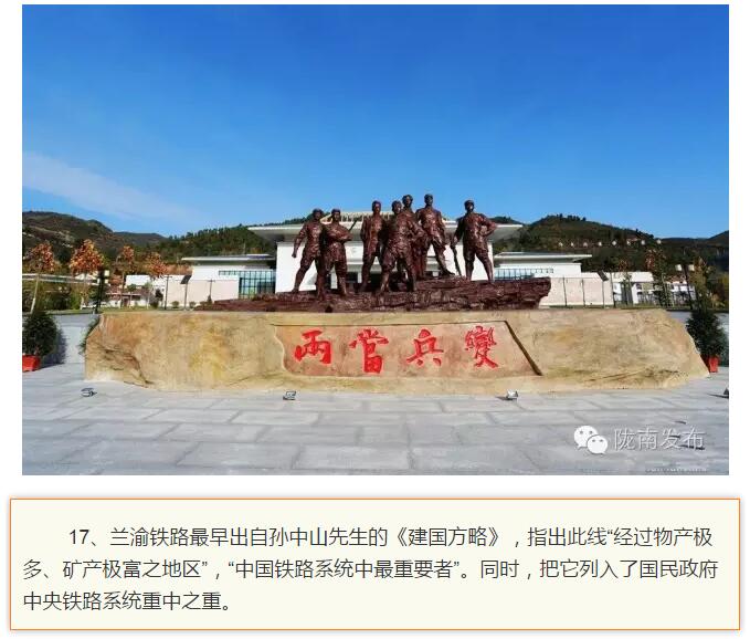 蘭渝鐵路最早由孫中山先生提出？在隴南，你不知道的事兒還有……